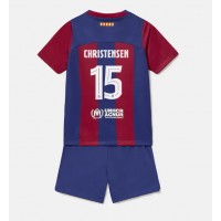 Barcelona Andreas Christensen #15 Domaci Dres za djecu 2023-24 Kratak Rukav (+ Kratke hlače)
